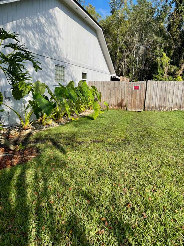 Sod neatly replaced over an irrigation system