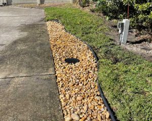 A French drain installed by Daniels Landscape & Irrigation LLC